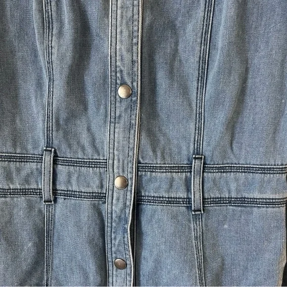 Theory Denim Blue Button-Down Dress Size 6 - Picture 4 of 13